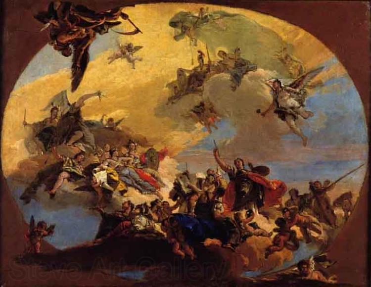 Giovanni Battista Tiepolo Triunfo das Artes Spain oil painting art
